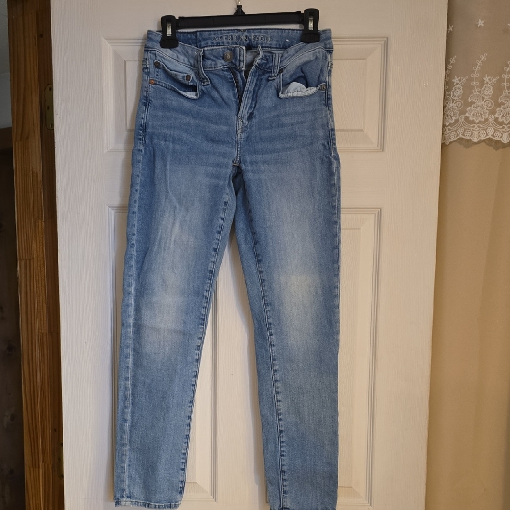 American Eagle Outfitters Light Blue Straight Leg Jeans
